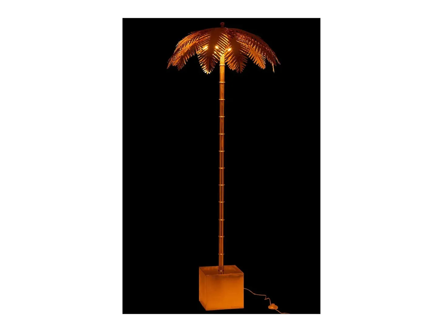 Lámpara de pie de metal dorado 77x77x133 cm