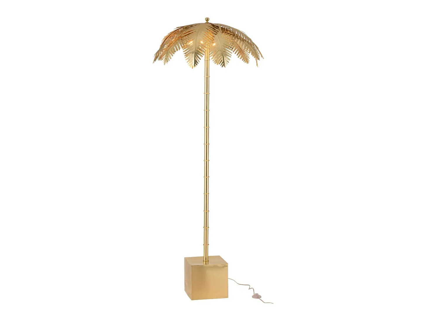 Lámpara de pie de metal dorado 77x77x133 cm