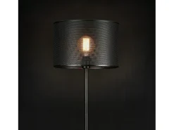 Lámpara de pie de metal negro casquillo E27 153 cm 03_0002446