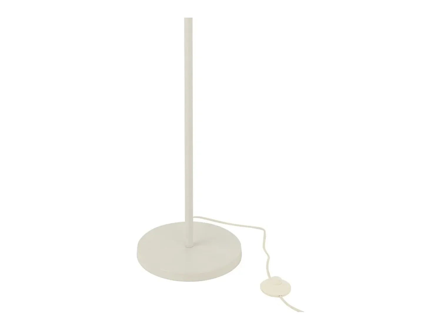 J-Line Lámpara De Pie^Lámpara de pie de metal y ratán blanco y natural 61x61x154 cm Beige