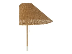J-Line Lámpara De Pie^Lámpara de pie de metal y ratán blanco y natural 61x61x154 cm Beige