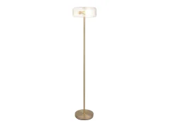 Lámpara de pie dorada y transparente D.30 x Alt.145 cm- LACAYA