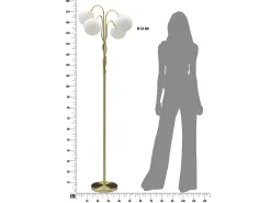 Best Lámpara de pie Glamy de 4 luces, Ø54 x 176 cm Blanco