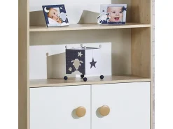 Lámpara de pie infantil de tela azul