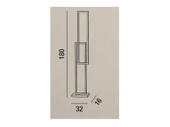 Outlet Lámpara de pie LED Cross 6599 N CT PERENZ Negro