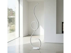 Lámpara De Pie^Lámpara de pie LED Flok de Ondaluce 44w 4400lm 3000K h.157cm Regulable Blanco
