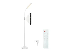 NETTLIFE Lámpara De Pie^Lámpara de pie LED para sala de estar, regulable, blanca, 11 W, flexible, 360°, para sofá Blanco