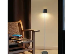 Online NETTLIFE Lámpara de pie LED moderna negra regulable 125 cm 3 temperaturas de color USB Sala de estar Negro