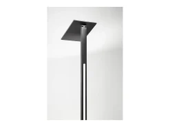 Clearance Lámpara de pie LED QUADRA negra de metal H.180 cm Perenz Negro