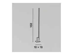 Lámpara de pie LED SYNCRO de metal negro H.168 cm Perenz