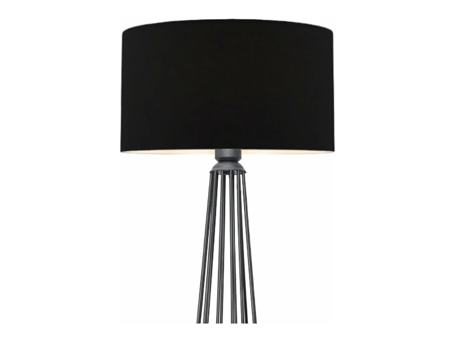 Lámpara de pie luminaria altura 155 cm casquillo E27 antracita/negro 03_0007288