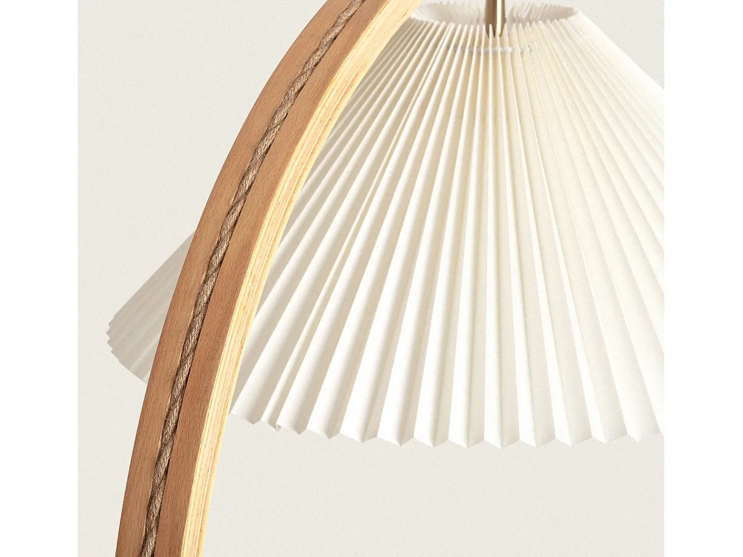 Ledkia Lámpara De Pie^Lámpara de Pie Madera Luanda Blanco