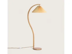 Ledkia Lámpara De Pie^Lámpara de Pie Madera Luanda Naranja
