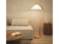 Ledkia Lámpara De Pie^Lámpara de Pie Madera Luanda Naranja