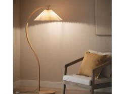 Ledkia Lámpara De Pie^Lámpara de Pie Madera Luanda Naranja
