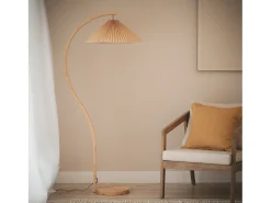 Ledkia Lámpara De Pie^Lámpara de Pie Madera Luanda Naranja
