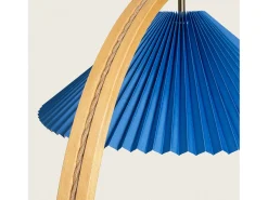 Lámpara de Pie Madera Luanda Azul Oscuro