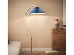 Lámpara de Pie Madera Luanda Azul Oscuro