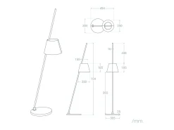 Ledkia Lámpara de Pie Metal Bardney Dorado