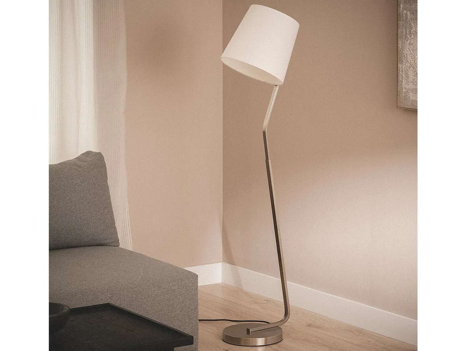 Ledkia Lámpara De Pie^Lámpara de Pie Metal Eikho Blanco