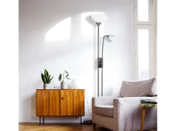 Lámpara De Pie^Lámpara de pie Milano Bel Air 40W con brazo orientable cobre 178 cm Marru00f3n
