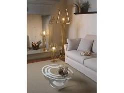Lámpara de pie Minerva Ø38x166 cm en hierro estilo reticulado Diseño moderno con interruptor de pie Conexión E27 Made in Italy Mud