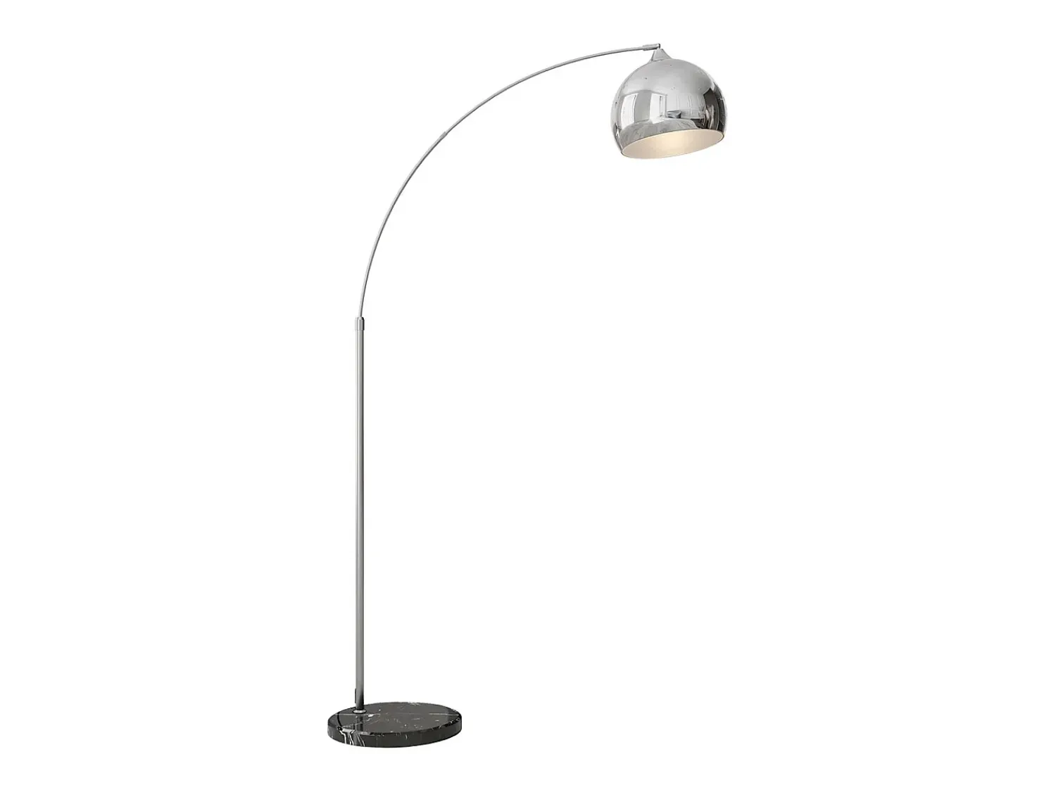 Homcom Lámpara De Pie^Lámpara de pie Modde 40W poste ajustable negro/plata 170-180x110-115x30 cm Plateado