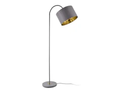 Outlet Helloshop26 Lámpara de pie moderna y elegante diseño E27 metal y tela 173 cm 03_0005252 Gris