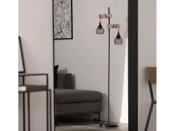 Outlet Ledkia Lámpara de Pie Monah WiFi con Regulador Negro Multicolor