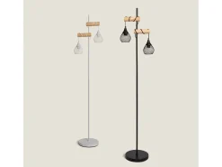 Outlet Ledkia Lámpara de Pie Monah WiFi con Regulador Negro Multicolor