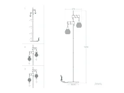 Lámpara de Pie Monah WiFi con Regulador Blanco