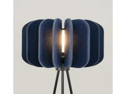 Sollux Lighting Lámpara de pie Mula moderno de fieltro/acero - 1 fuentes luminosas - L.45 x A.134 cm - marino/negro Azul