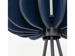 Sollux Lighting Lámpara de pie Mula moderno de fieltro/acero - 1 fuentes luminosas - L.45 x A.134 cm - marino/negro Azul