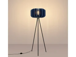Sollux Lighting Lámpara de pie Mula moderno de fieltro/acero - 1 fuentes luminosas - L.45 x A.134 cm - marino/negro Azul