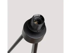 Outlet Sollux Lighting Lámpara de pie Nevia minimalista de tela/PVC/acero - 1 fuentes luminosas - L.40 x A.135 cm - marino/negro Azul