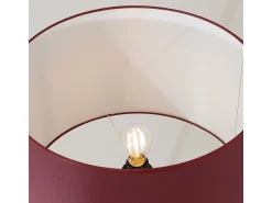 Outlet Sollux Lighting Lámpara de pie Nevia minimalista de tela/PVC/acero - 1 fuentes luminosas - L.40 x A.135 cm - burdeos/negro Rojo