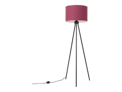 Outlet Sollux Lighting Lámpara de pie Nevia minimalista de tela/PVC/acero - 1 fuentes luminosas - L.40 x A.135 cm - burdeos/negro Rojo