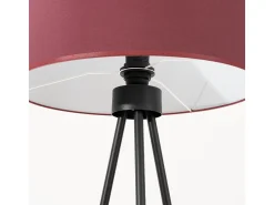 Outlet Sollux Lighting Lámpara de pie Nevia minimalista de tela/PVC/acero - 1 fuentes luminosas - L.40 x A.135 cm - burdeos/negro Rojo
