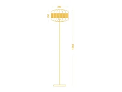Lámpara De Pie^Lámpara de pie Solange Lumit 60W mimbre natural/marrón Ø35x156 cm Color natural claro
