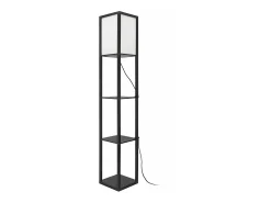 Lámpara de pie Stapleford con estante casquillo E27 160 cm de alto blanco y negro 03_0007319