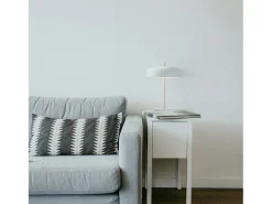 Lámpara de PIE TAICHI estilo moderno - Alt.135 cm - 2x E27 40W - cable 2 metros - on&off - acero - blanco y oro - IP20