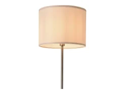 Helloshop26 Lámpara de pie Tamworth E27 161 cm de alto plata y blanco 03_0007323 Gris