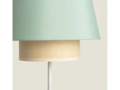 Ledkia Lámpara de Pie Tela Chulu Verde Multicolor