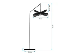 Lámpara De Pie Toolight App1830-1F Black Brown