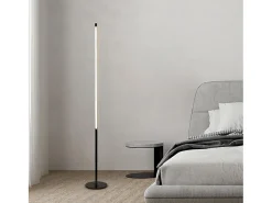 New Lámpara De Pie Toolight Led App1415-F Black Negro