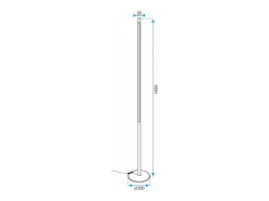 New Lámpara De Pie Toolight Led App1415-F Black Negro
