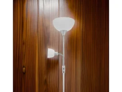 Outlet Lámpara de pie Torino Bel Air 80W + brazo orientable plata Ø25x179 cm Plateado