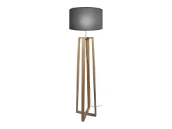 Lámpara de Pie TOSEL ,madera,natural,A155xD 40x P 40cm
