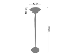 TOSEL Lámpara De Pie^Lámpara de Pie ,madera,,A162xD40xP40cm Naranja