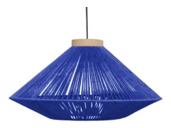 TOSEL Lámpara De Pie^Lámpara de Pie ,metal,madera, ,A195xD 43x P 110cm Azul